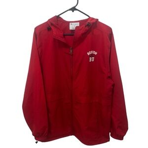 Champion Red Boston University Windbreaker Size Medium